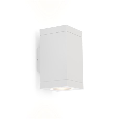 Wever & Ducré+TUBE CARRÉ WALL 2.0 PAR16 2x max. 5W GU10, IP65, välisvalgusti, matt valge